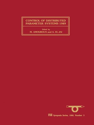 cover image of Control of Distributed Parameter Systems 1989